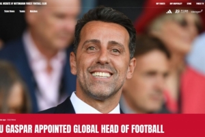 森林官方：任命埃杜为全球足球主管，负责监督俱乐部足球运营事务